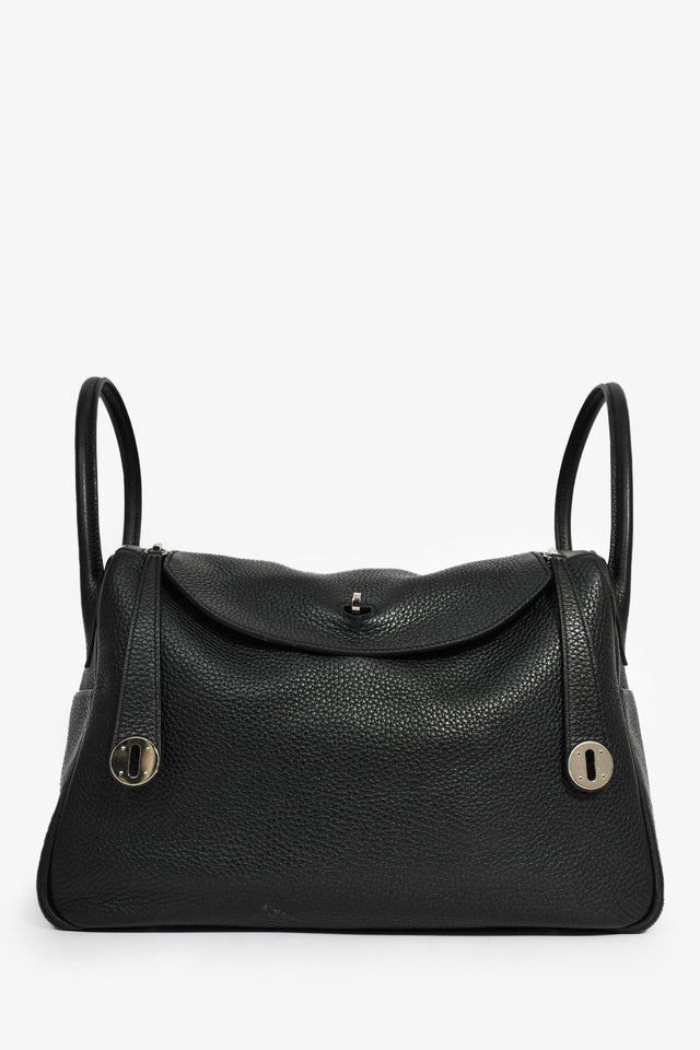 Hermes 2015 Black Clemence Leather Lindy 34