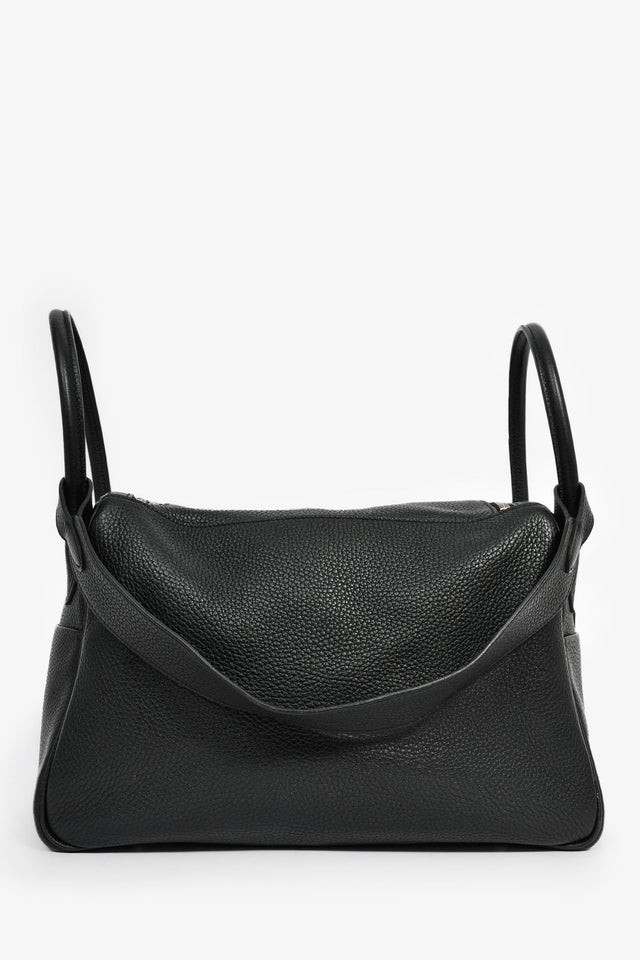 Hermes 2015 Black Clemence Leather Lindy 34