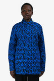 Louis Vuitton Blue/Black Printed DNA Button-Up Shirt Size S Mens