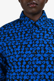 Louis Vuitton Blue/Black Printed DNA Button-Up Shirt Size S Mens