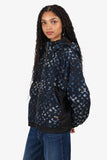 Louis Vuitton Black/Blue Nylon Monogram Cinched Waist Hooded Parka Size 38 w/Tags