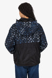 Louis Vuitton Black/Blue Nylon Monogram Cinched Waist Hooded Parka Size 38 w/Tags