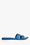 Hermes Blue Oran H Sandals Size 36.5