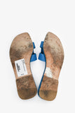 Hermes Blue Oran H Sandals Size 36.5