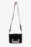Prada Black/Pink Leather City Ribbon Plexi Bag