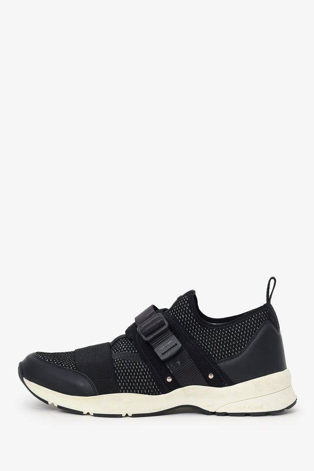 Christian Dior Black/White Buckle Detail Sneakers Size 44 Mens