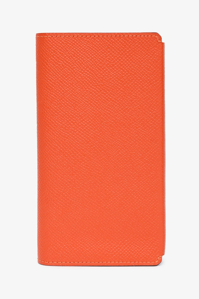 Hermes Orange Epsom Leather Long Bi-Fold Wallet