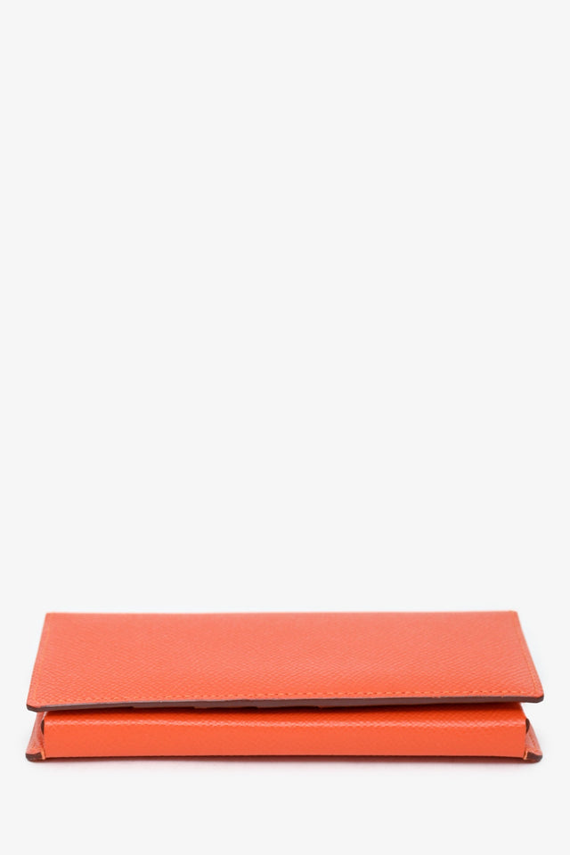 Hermes Orange Epsom Leather Long Bi-Fold Wallet