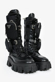 Prada Black Re-Nylon Boots with Pouch Size 38