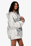 Christian Dior White/Black Astronomy Patterned Anorak Size XS