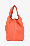 Hermes Orange Clemence Leather Large Picotin Lock 26 Casaque