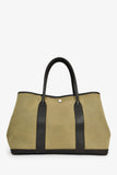 Hermes 2003 Green/Brown Canvas/Leather Garden Party 36