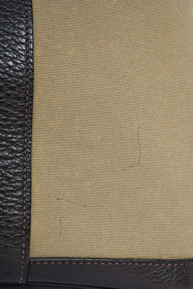 Hermes 2003 Green/Brown Canvas/Leather Garden Party 36
