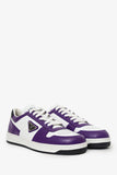 Prada White/Purple Leather Downtown Sneaker Size 7 Mens