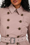 Burberry Brit Mauve Nylon Cropped Rain Jacket Size 4