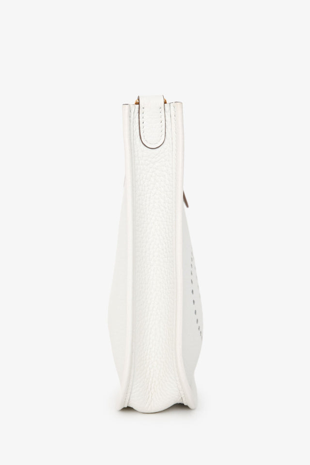 Hermes 2024 Blanc Clemence Leather Evelyne TPM