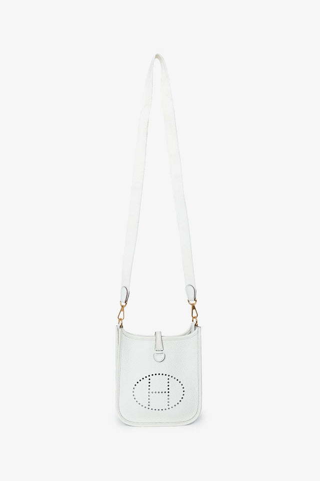 Hermes 2024 Blanc Clemence Leather Evelyne TPM