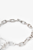 Prada Silver Tone Triangle Logo Charm Bracelet