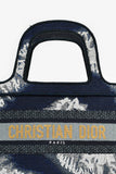 Christian Dior Blue Embroidered Canvas Tie-Dye Mini Book Tote