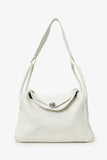 Hermes 2006 White Clemence Leather Lindy 30