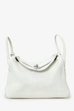 Hermes 2006 White Clemence Leather Lindy 30