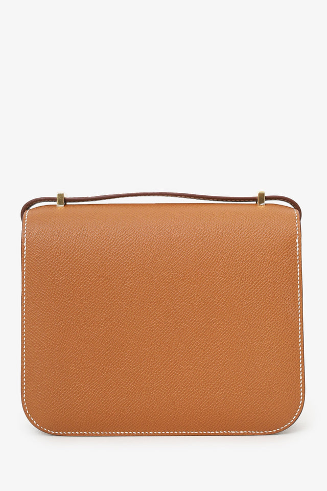 Hermes 2023 Gold Epsom Leather Constance Mini 18