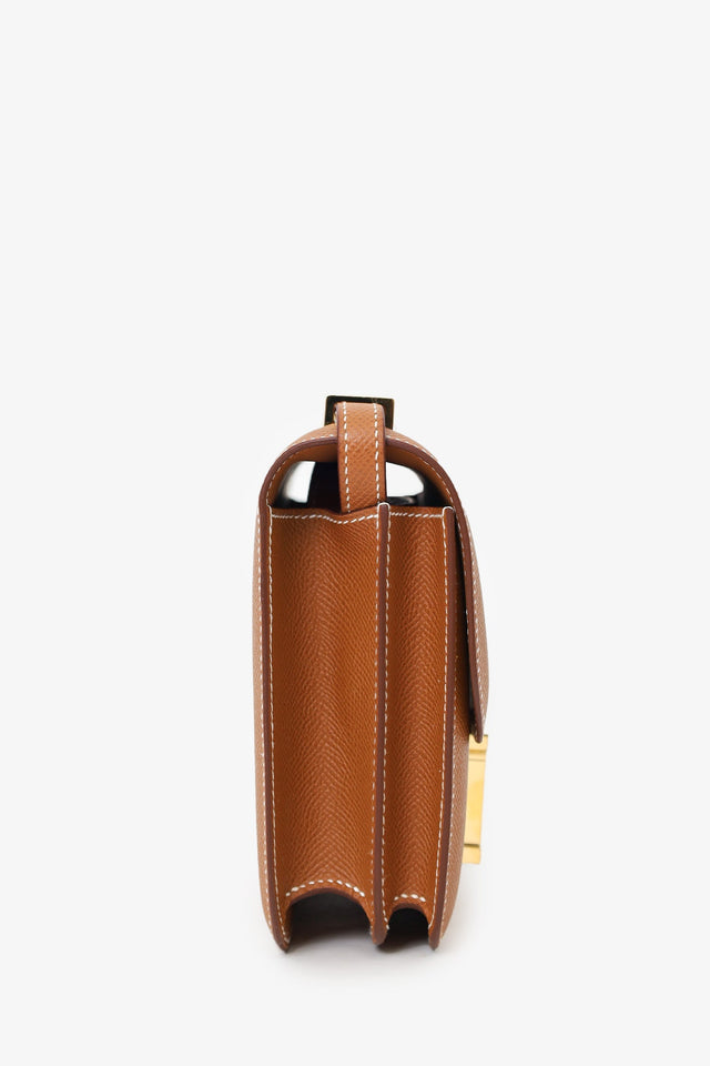 Hermes 2023 Gold Epsom Leather Constance Mini 18