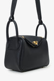 Hermes 2023 Black Clemence Mini Lindy