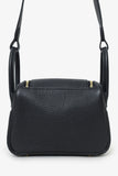 Hermes 2023 Black Clemence Mini Lindy