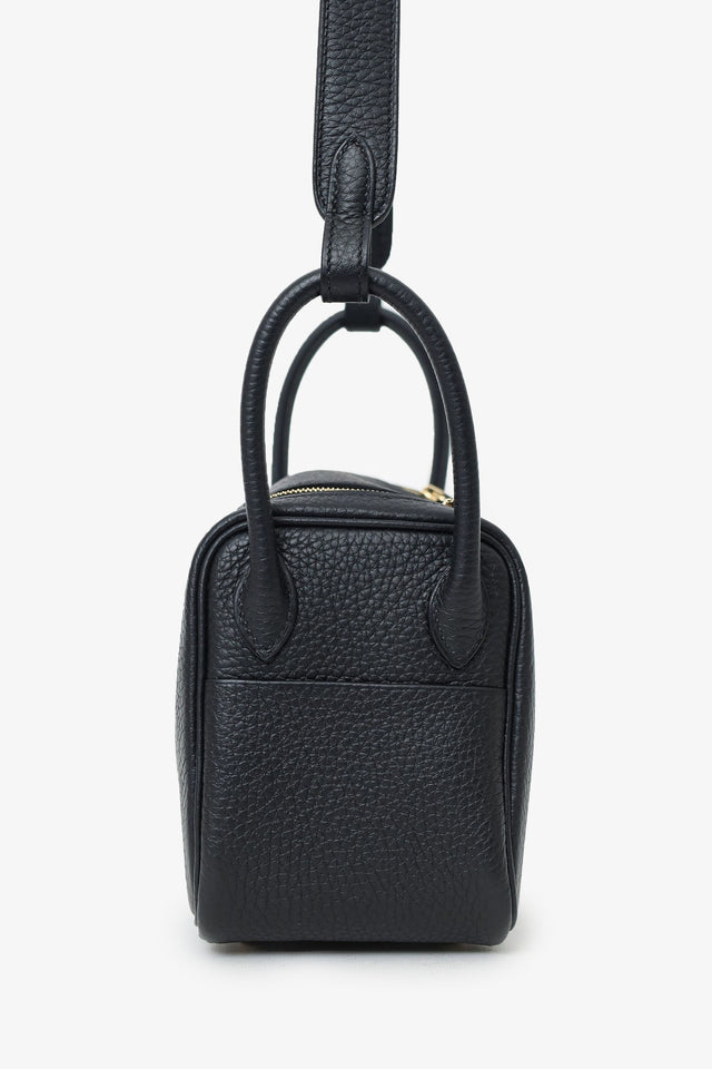 Hermes 2023 Black Clemence Mini Lindy