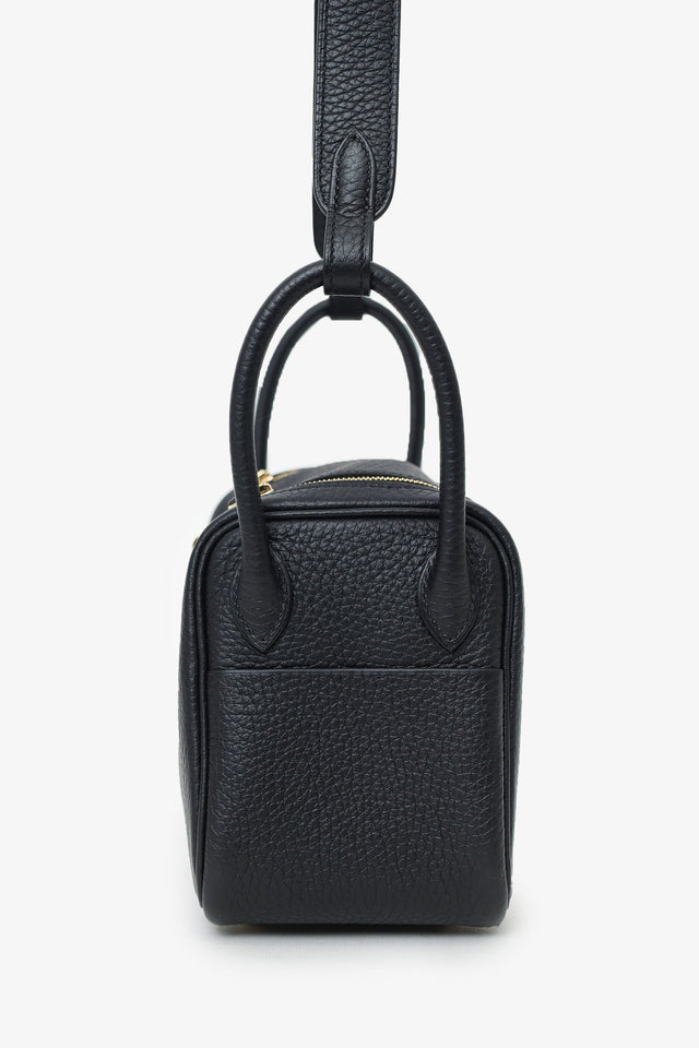 Hermes 2023 Black Clemence Mini Lindy