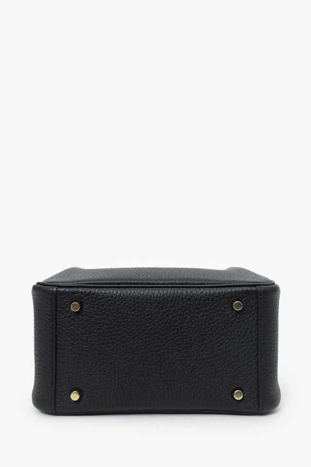 Hermes 2023 Black Clemence Mini Lindy