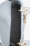 Christian Dior Grey Shimmer Leather Cannage Mini Lady Dior with Strap
