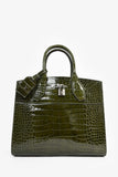 Louis Vuitton Green Alligator Mississippiensis City Steamer MM Top Handle With Strap