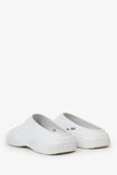 Prada White Rubber Logo Mules Size 35