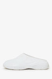 Prada White Rubber Logo Mules Size 35