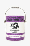 Louis Vuitton White/Purple Leather Paint Can Top Handle With Strap