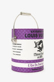 Louis Vuitton White/Purple Leather Paint Can Top Handle With Strap