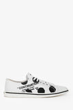 Prada White Graphic Printed Pointed Toe Sneakers Size 39