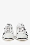 Prada White Graphic Printed Pointed Toe Sneakers Size 39