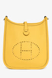 Hermes 2024 Yellow Clemence Leather TPM Evelyne Crossbody