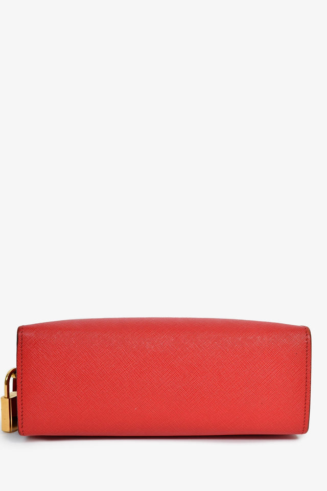 Prada Red Saffiano Leather 'Esplanade' Crossbody