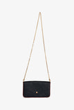 Louis Vuitton 2018 Navy Leather Empriente Monogram Félicie Crossbody with CJ Initials