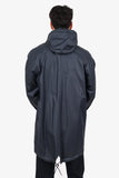 Louis Vuitton Black/Navy Reversible Asymmetrical Zipper Long Windbreaker Size 52 Mens