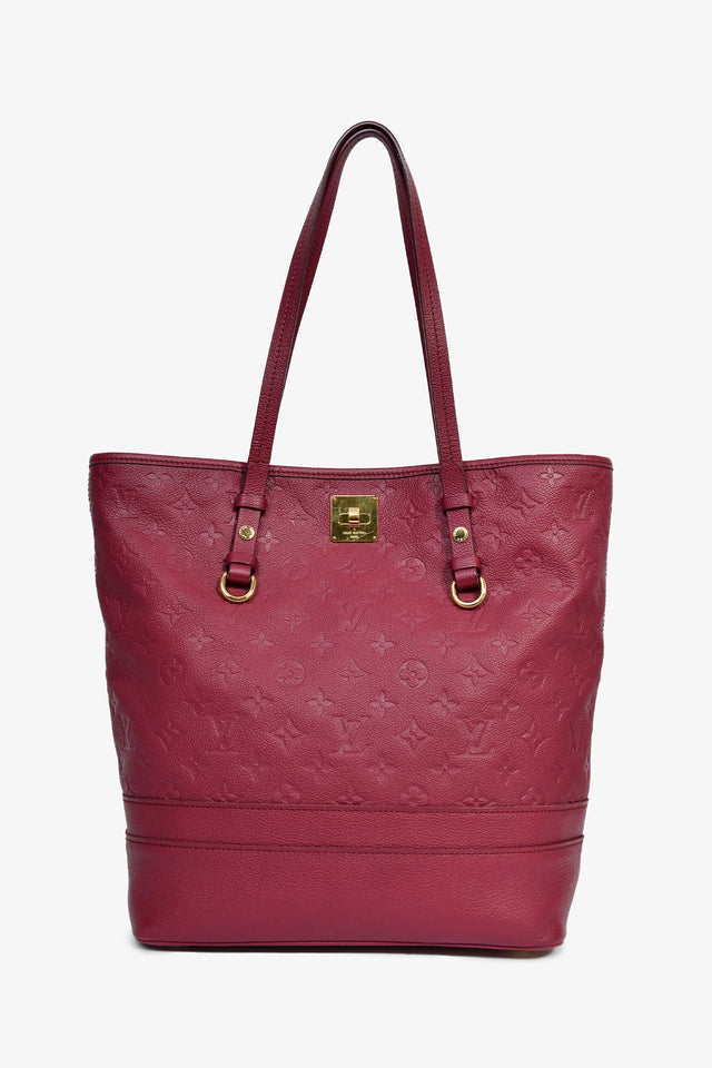 Louis Vuitton Burgundy Leather Monogram Empreinte 'Citadine' PM Bag