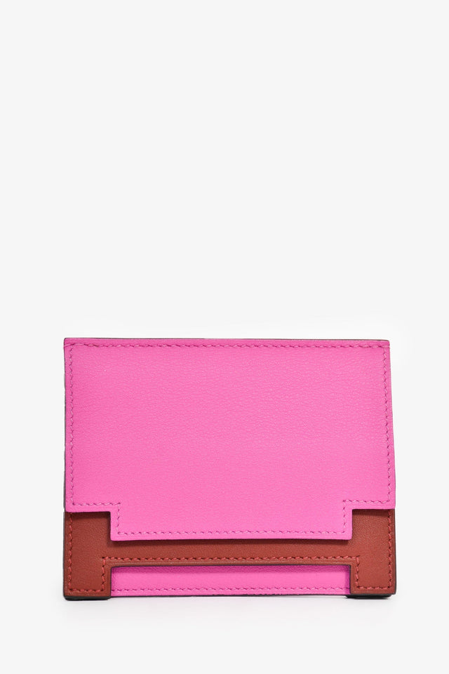 Hermes 2018 Magenta/Burgundy 'Multiplis' holder