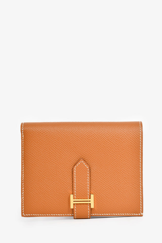 Hermes Brown Epsom Leather 'Bearn' Wallet