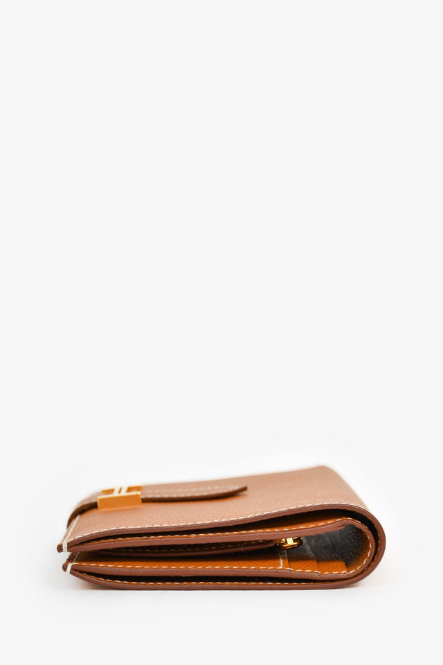 Hermes Brown Epsom Leather 'Bearn' Wallet