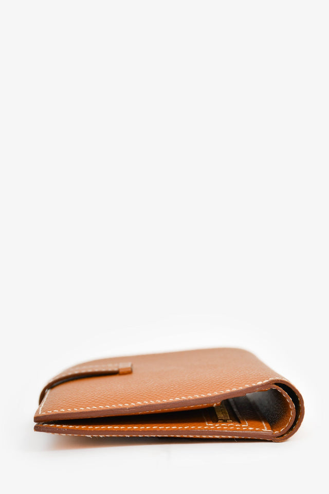 Hermes Brown Epsom Leather 'Bearn' Wallet