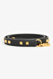 Hermes Black Leather Studded Bag Strap